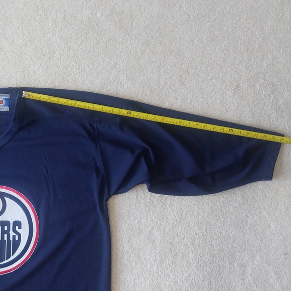CCM Oilers Jersey, Official Licensed NHL Center Ice, Blank Back, Size XL - Picture 13 of 14
